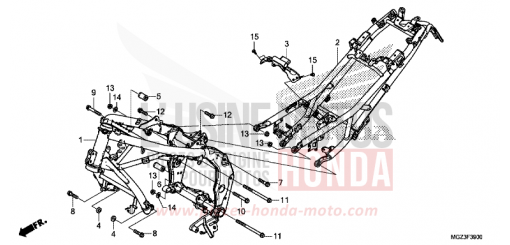 CARROSSERIE DE CHASSIS CBR500RAD de 2013